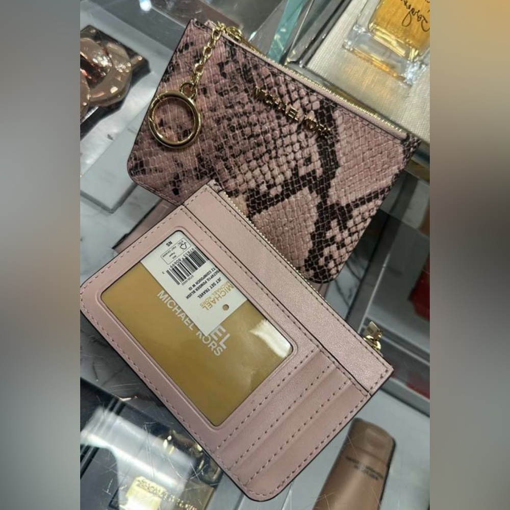 Michael Kors Powder Blush Snake Skin Coinpouch